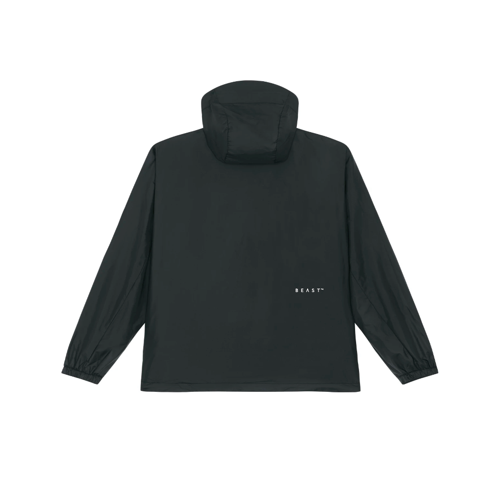 Recycled Polyester Windbreaker Black