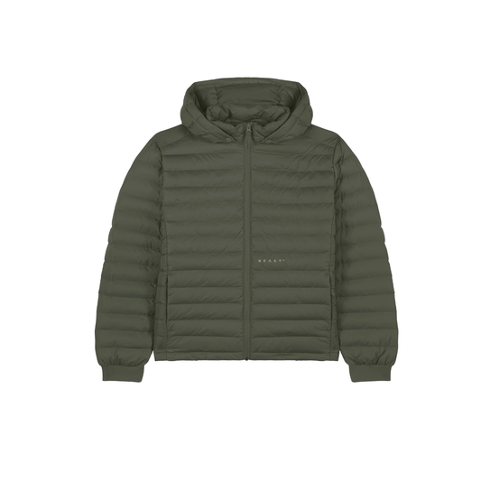 Recycled Polyester Puffer Jacker Army Green